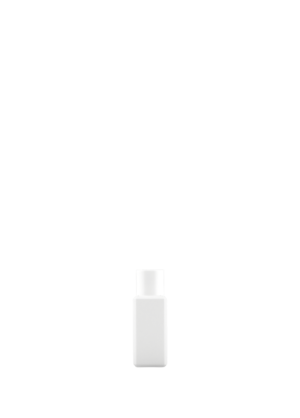 Quadratflasche PE 10 ml weiß mit Verschluss mit Dichtring